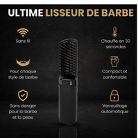 Beardium Pro – lisseur à barbe sans fil noir